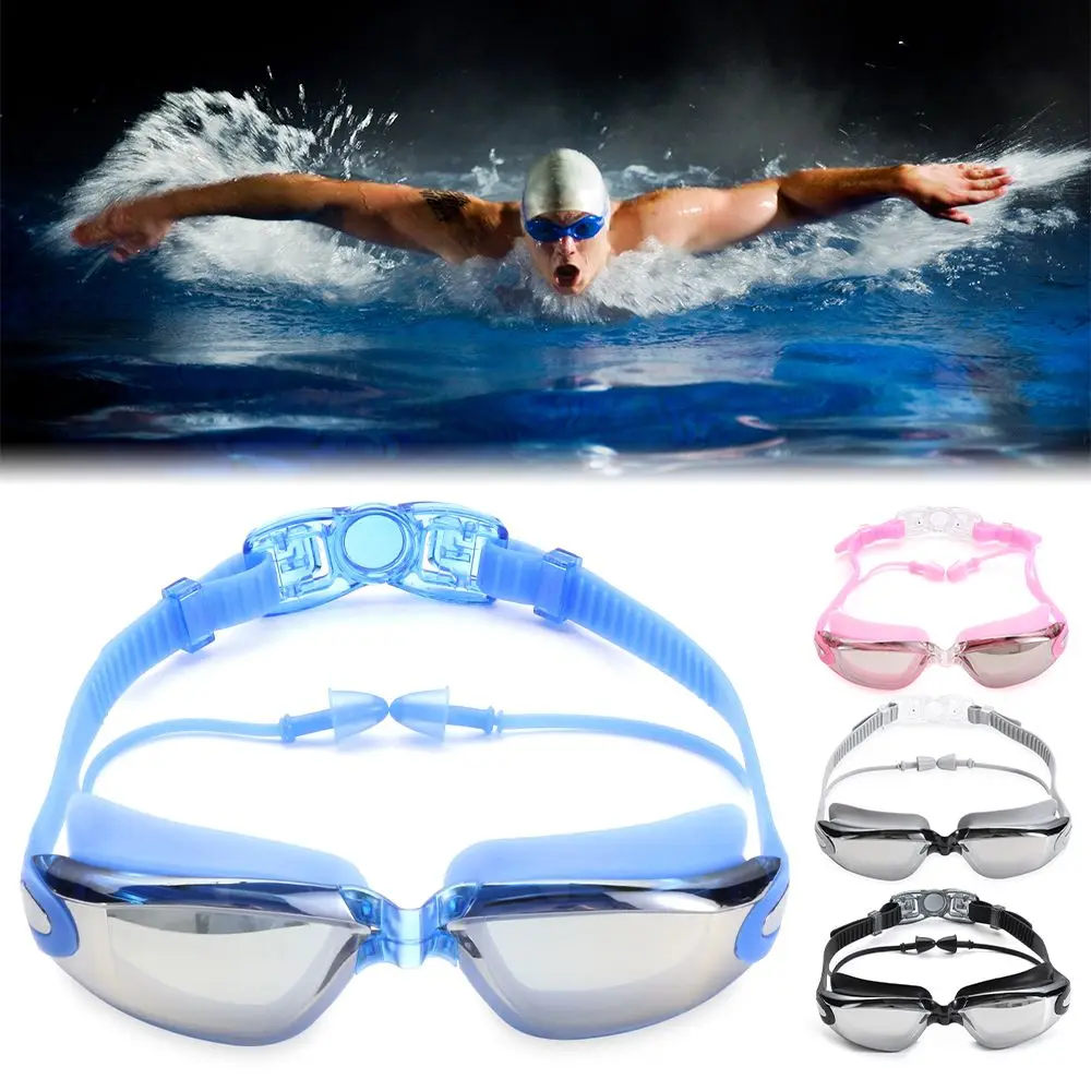 Gafas de natación para adultos y niños, lentes profesionales ajustables con Clip para la nariz, UV, antiniebla, protección ocular - imagen 4