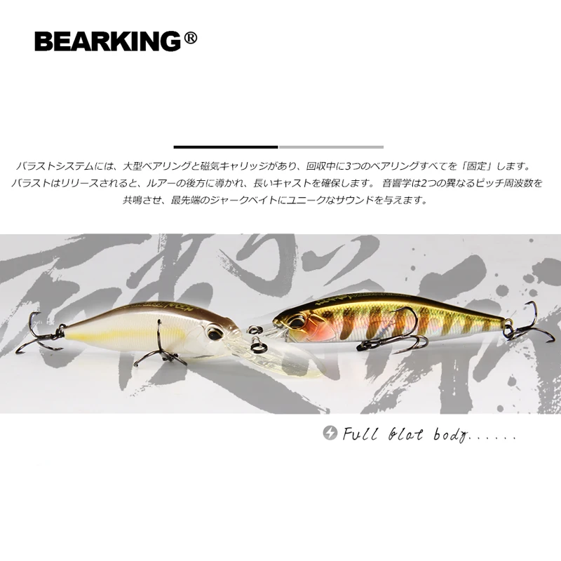 BEARKING Wobbler Minnow – Sistema magnético fundición larga - imagen 5