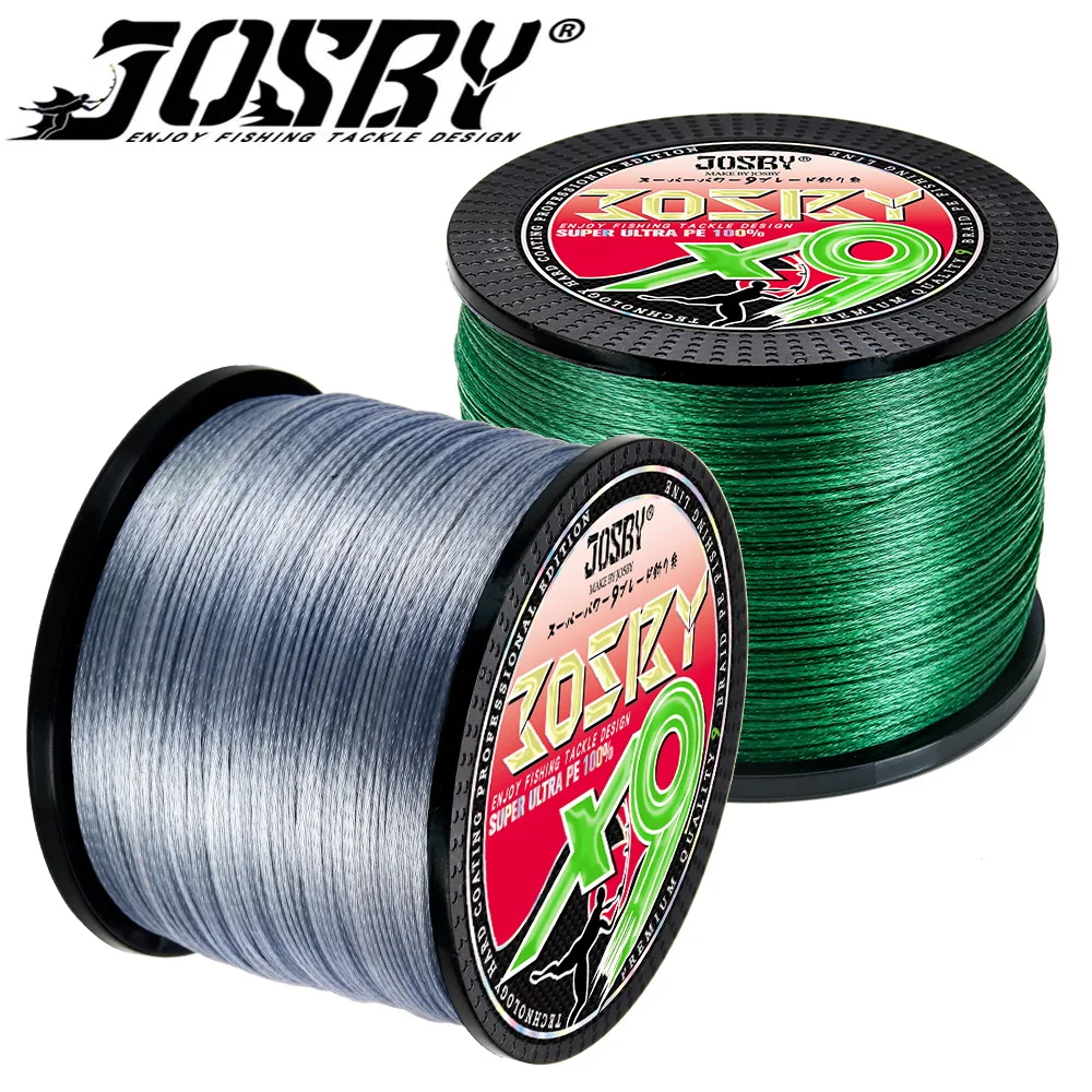 JOSBY-línea de pesca trenzada de alta resistencia, 9 hebras, superstrong1000m, 500M, 300M, 100M, X9 PE, pesca en el mar - imagen 3