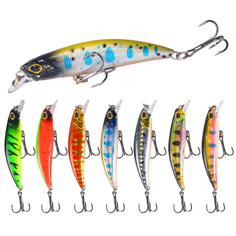 Cebo que se hunde, 7cm, 4g, señuelos Minnow, Swimbait, pequeños Wobblers locos, Jerkbait, cebo para lubina de agua dulce, cebos duros artificiales - imagen 3