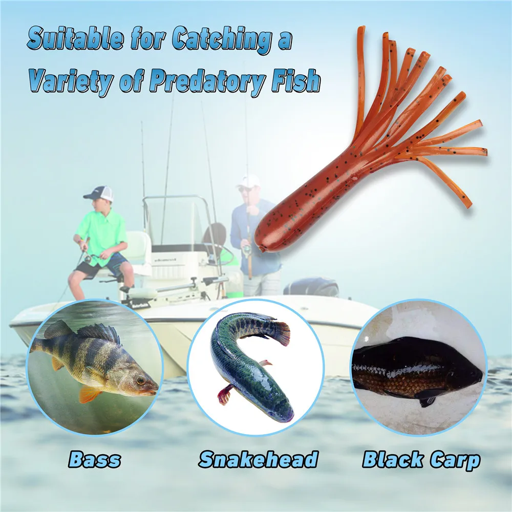 Señuelo de pesca crappie de silicona blanda, 9cm, 6,7g, tubo suave, Texas rigs, faldas de cebo, gusano, pesca de trucha, lubina, 20 Uds. - imagen 4