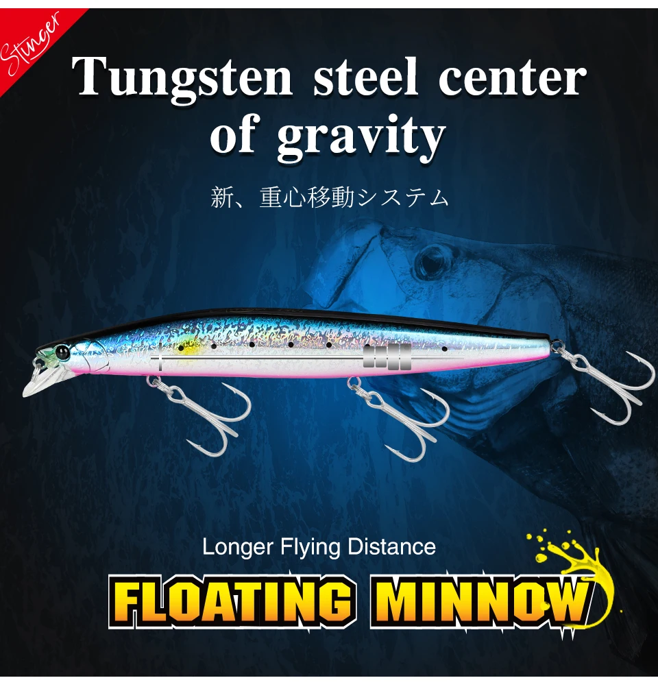 Experimente la emoción de distancias de vuelo más largas con nuestro innovador cebo de minnow flotante