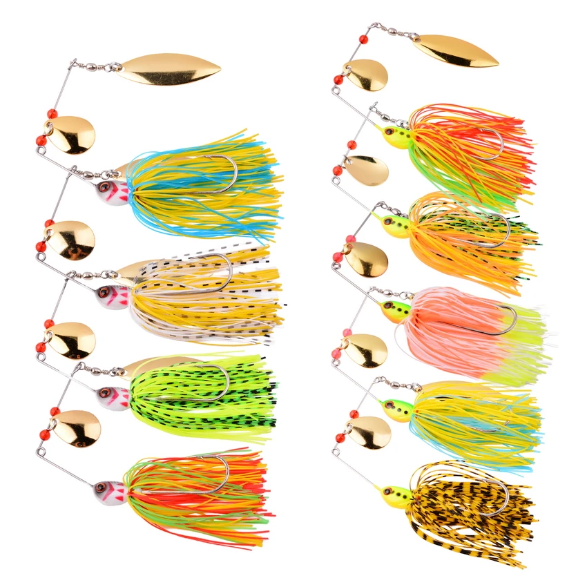 Juego de cebos giratorios para pesca, Kit de Señuelos de Pesca, Wobbler para aparejos de lubina, 8 unids/set por Set - imagen 3