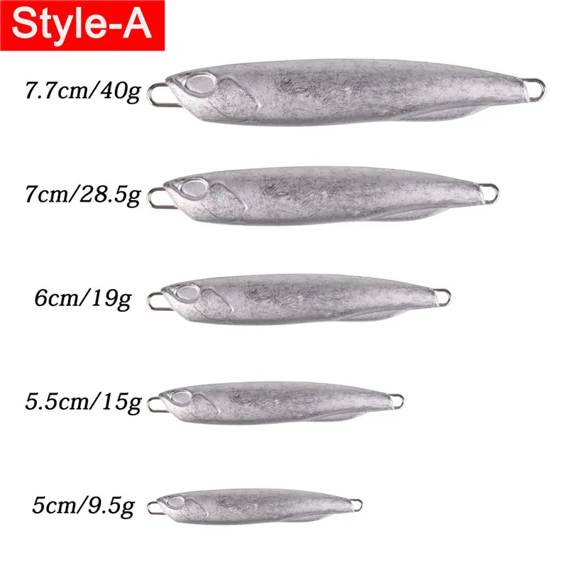 Señuelo de Pesca de lentejuelas de Metal sin pintar, 10g, 15g, 20g, 30g, 40g, cebo Artificial giratorio Wobbler, 20 piezas - imagen 4