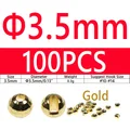 100PCS 3.5mm Gold