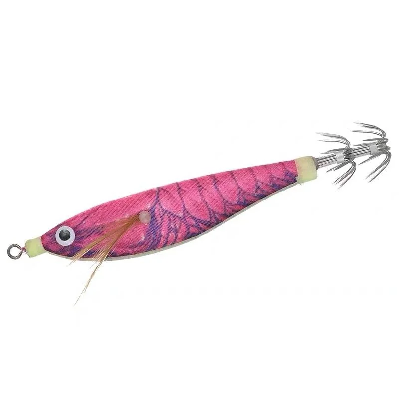 Señuelo de pesca de camarones de madera luminosa, plantilla de calamar y sepia, accesorios de señuelo de pesca, 8,5 cm, 10g, 1 ud.