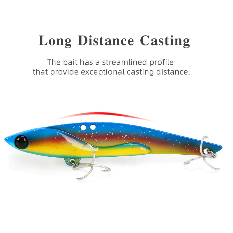 TSURINOYA-señuelo de pesca de DW38-C, 105mm, 35g, señuelo de Metal VIB de larga distancia, cebo Artificial de capa de natación completa - imagen 5