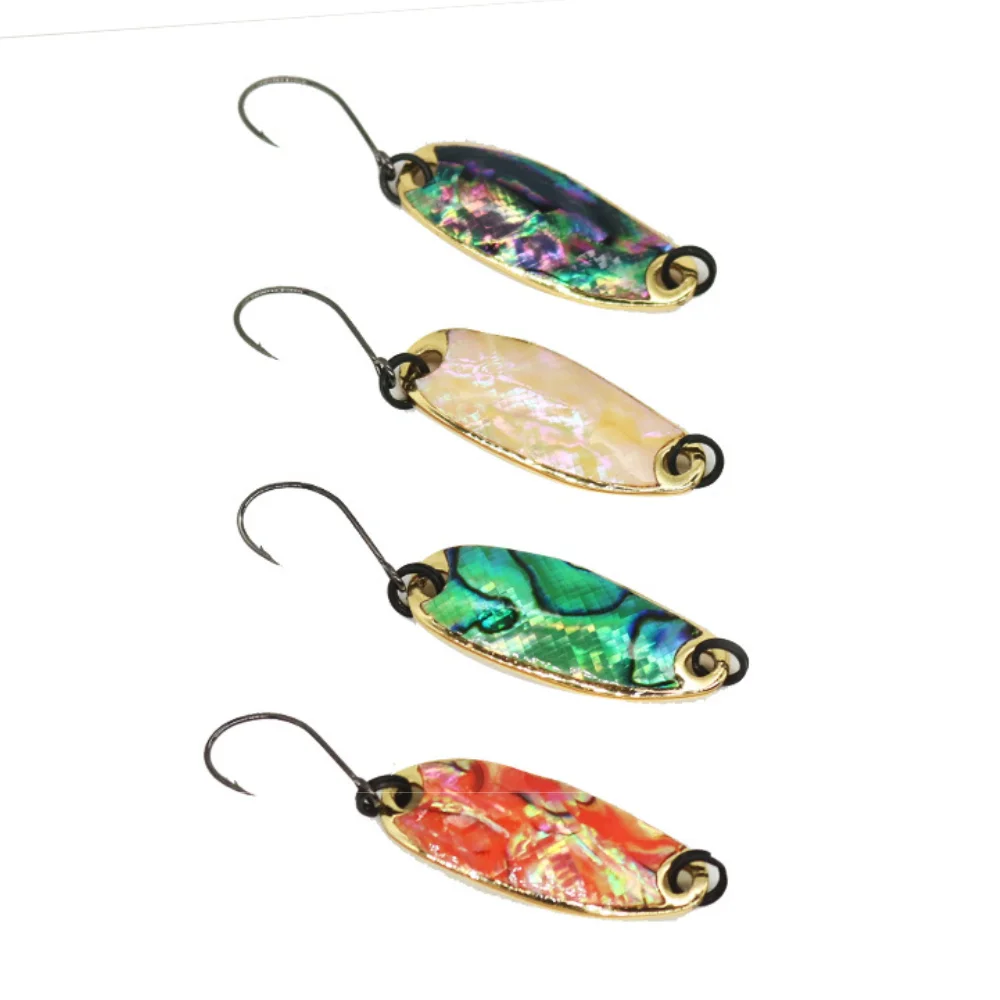 Señuelo de pesca de Metal, cebo Artificial biónico, cuchara de plantilla láser, 2 piezas, 2,5/3,5/5g, accesorios Jibbait - imagen 3