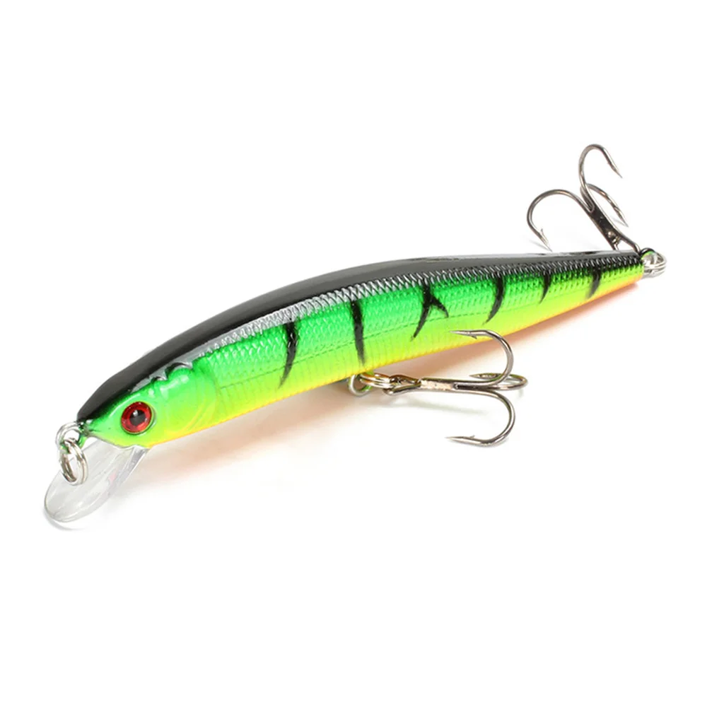 Señuelo de Pesca flotante para pececillos, cebo Artificial de plástico duro, Wobbler, para trucha y lubina, aparejos de Pesca, 10cm, 8,3g, 1 ud.