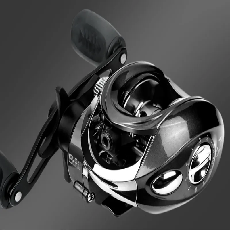 Carrete De larga distancia para Baitcasting, Micro rueda antiexplosión, freno De 10kg, carretes De Pesca De Metal - imagen 2