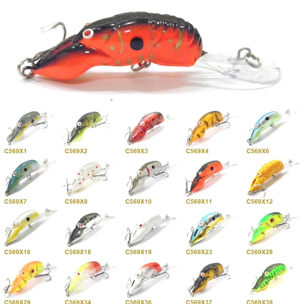 wLure Señuelos de pesca 10g 9cm Cebo de insectos de cangrejo Crankbait de aguas profundas acción apretada en agua 2 # 6 anzuelos triples C569 - imagen 3
