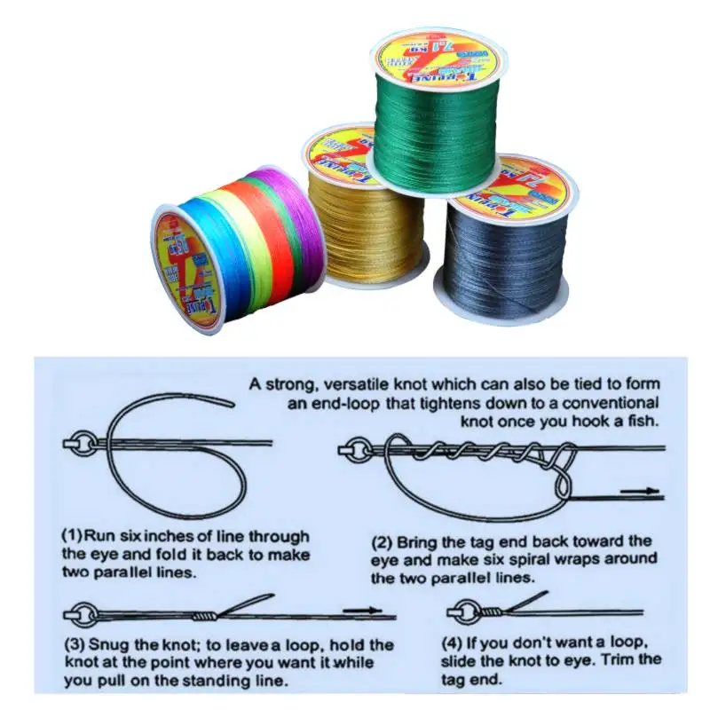 ORJD-sedal de pesca de alambre trenzado de 300M, hilo de PE de 4 hebras, multifilamento, 9LB-107LB, material multicolor japonés para carpa - imagen 5