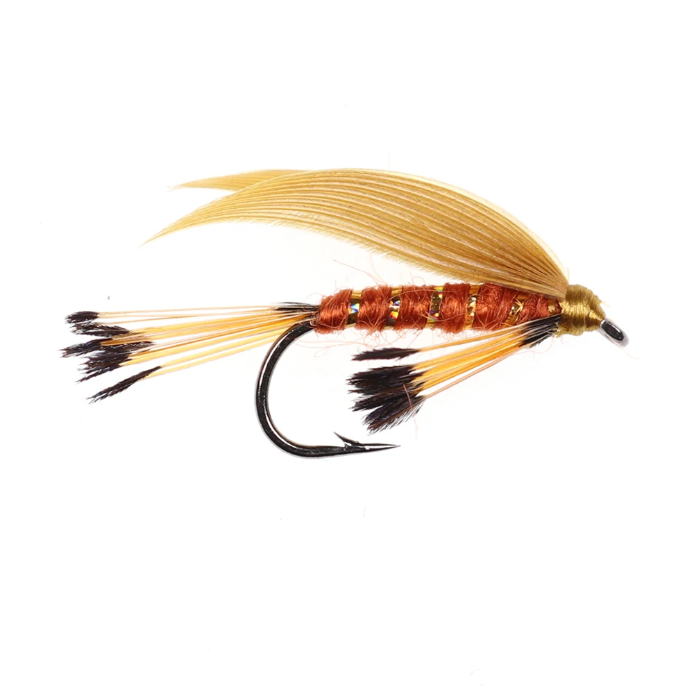ICERIO-señuelo de mosca húmeda de ala gris, anzuelo atado de moscas, ninfa, Larva, trucha, pesca, 6 uds., #12 - imagen 3