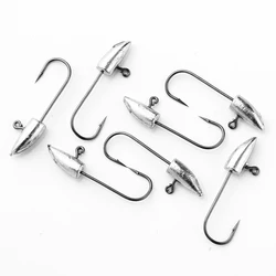 JOHNCOO 20 piezas anzuelos de pesca con cabeza de anzuelo, anzuelo de trucha para señuelo suave, anzuelo individual con púas, 1g, 1,5g, 2g, 3g