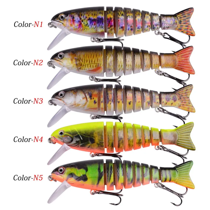 Señuelos de Pesca Wobbler que se hunden, 10,5 cm, 17,3g, multiarticulado Swimbait, cebo duro Artificial, señuelo de pesca de Lucio Crankbait, 1 unidad - imagen 2