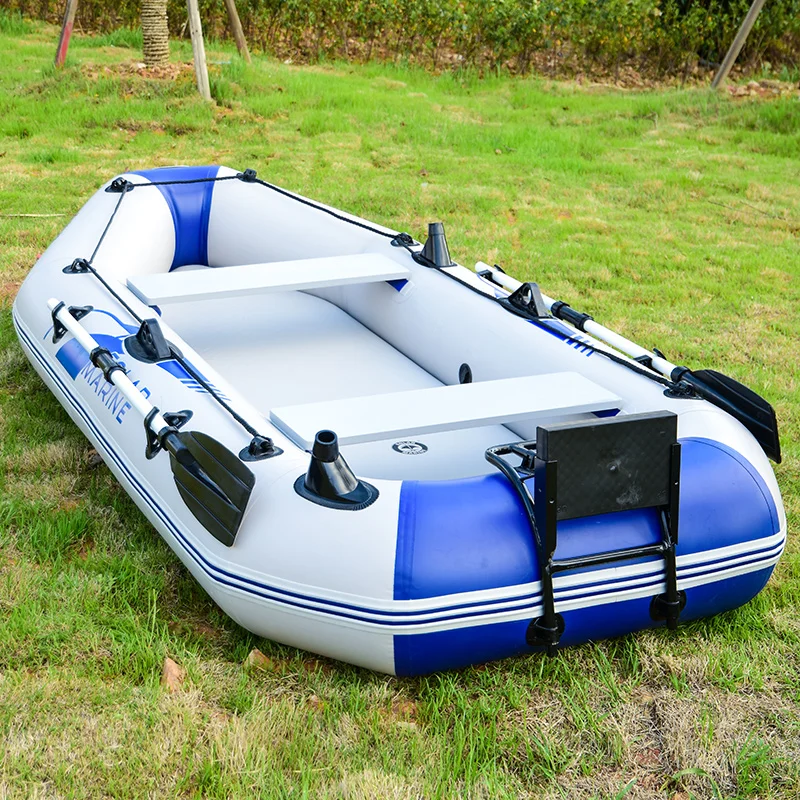 Entretenimiento familiar, bote de pesca inflable de PVC, 2,3 M, 3 personas, 0,7mm, Kayak de remos, canoa, alfombrilla de aire, fondo con accesorios gratuitos - imagen 4