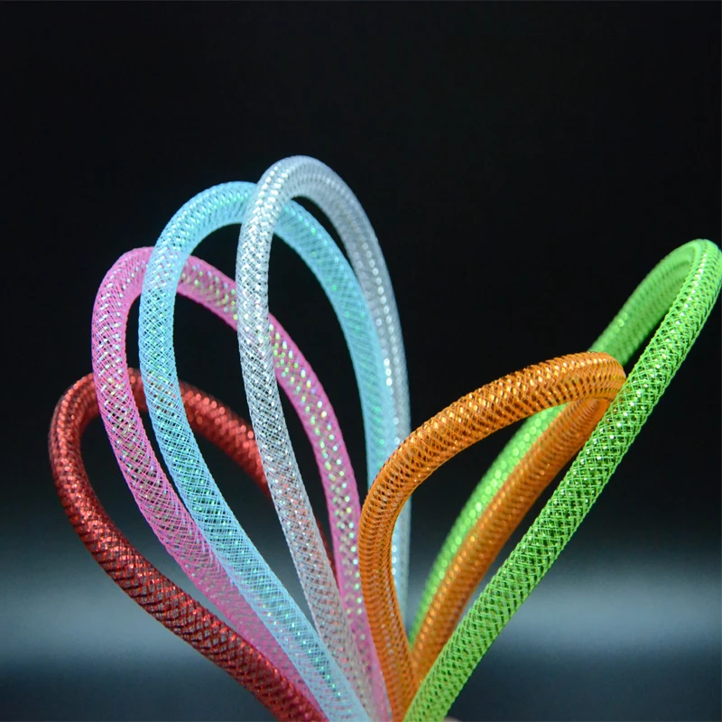 Tubos de trenzado EZ de 6m de diámetro, 8mm, Streamers y Deceivers, se expanden en el cuerpo, Combo de 6 colores, tubo de malla de oropel Mylar de agua salada - imagen 3