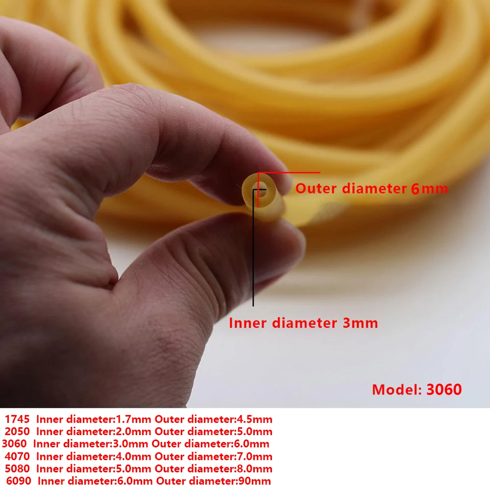 Tubo de látex de 5/10m, 1632/1745/1842/2050/3060/4070/5080/6090, accesorios de tiro de catapulta de goma - imagen 3