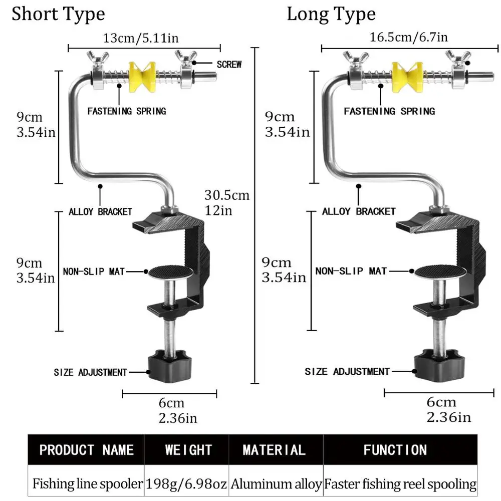 Enrollador de línea de pesca portátil, 1 piezas, carrete de sedal estable con sistema de abrazadera, accesorios de pesca - imagen 3