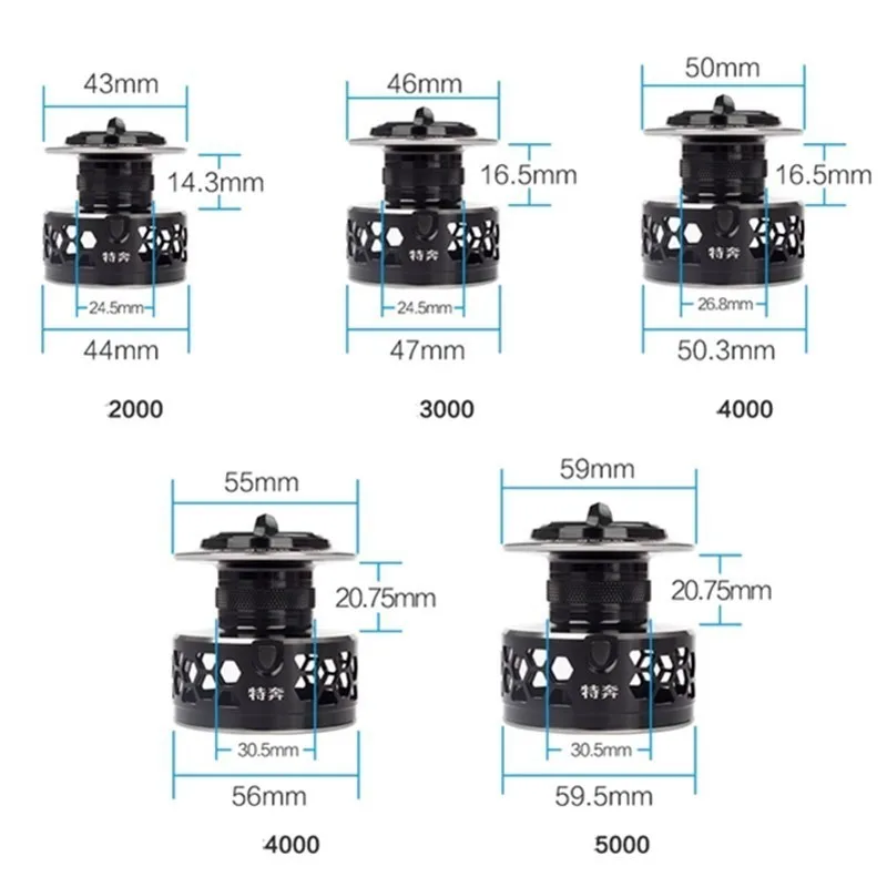 Teben-Rueda de pesca GTS de 3ª generación, rueda de línea de pesca de Metal, ruta subtextil, línea de pesca de mar, rueda de pesca Lunji - imagen 4