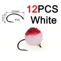 12pcs White