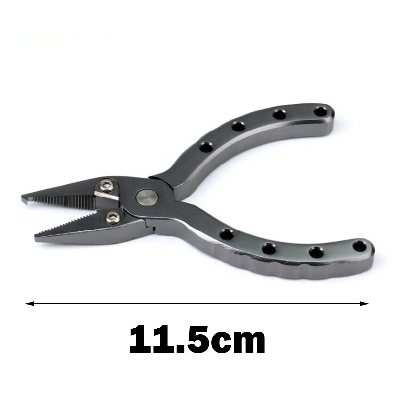 OUTKIT Mini Portable Aluminum Alloy Lure Fishing Pliers Braid Cutter Split Ring Pliers Hook Remover Outdoor Fishing Tackle Tool - imagen 2