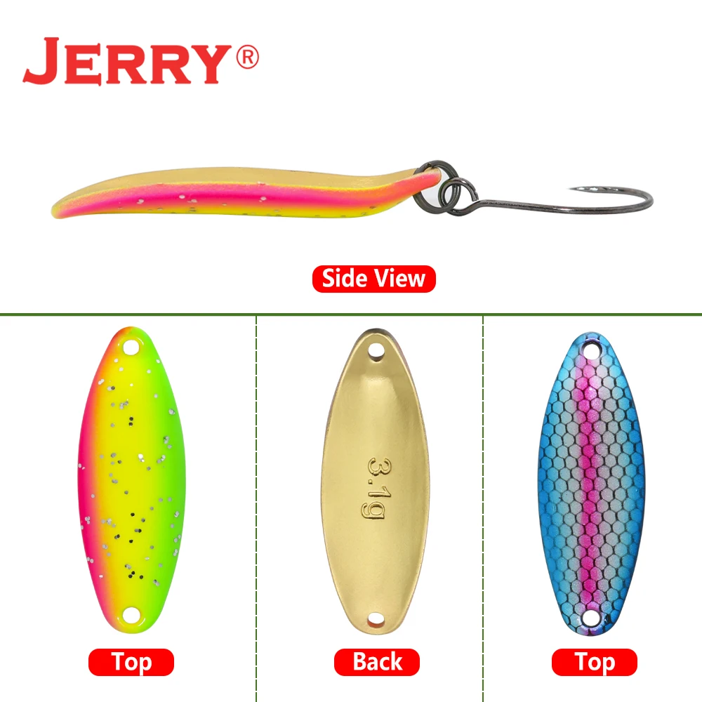 Jerry Mang-señuelo de Pesca con área de trucha, anzuelo Artificial Lrf, cebos giratorios Wobbler, cuchara de 3,1g para aparejos de Pesca de lubina y trucha - imagen 4