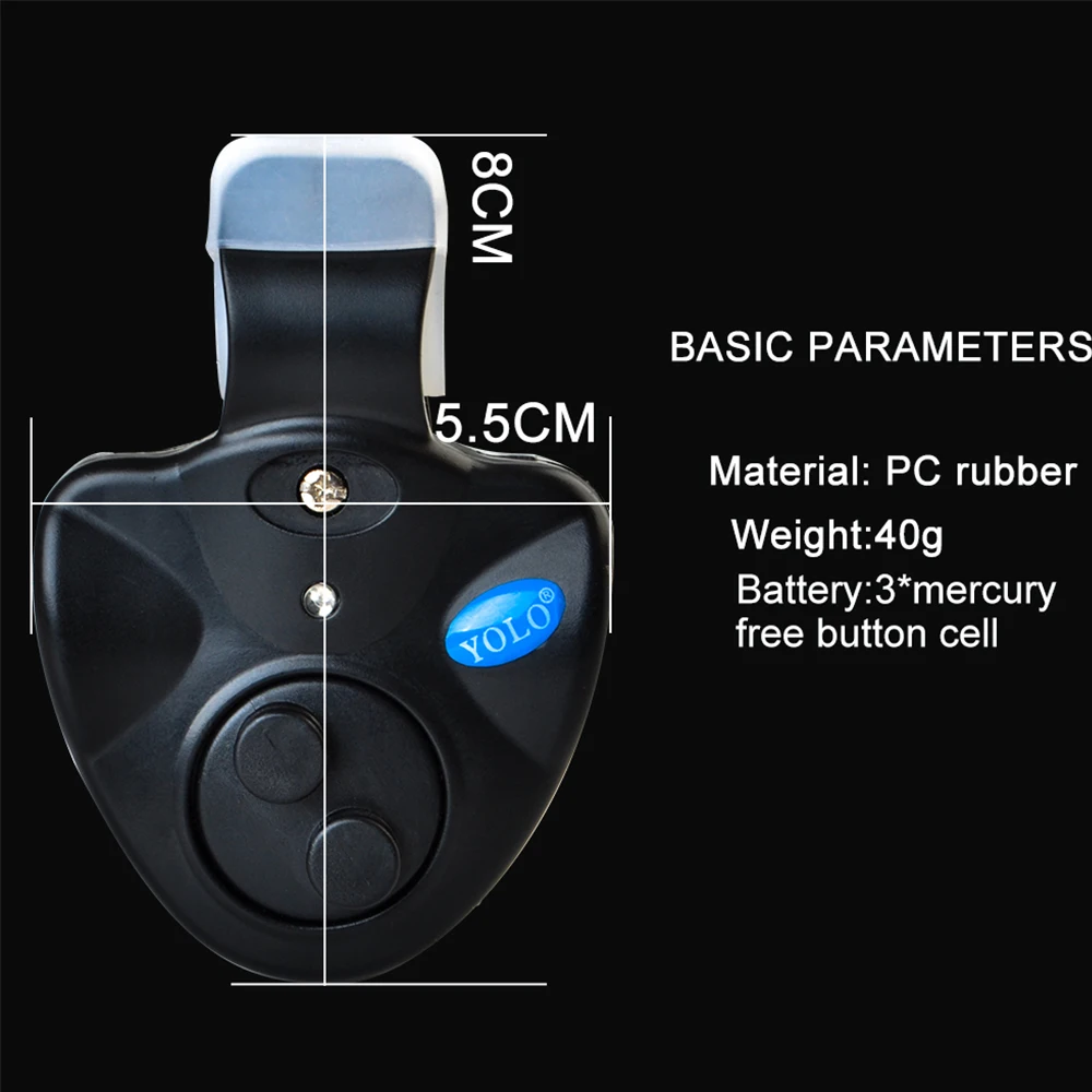 NGB-alarma de mordedura para pesca de carpa, zumbador sin batería LR44, alimentador europeo, luz LED, aparejos de pesca eléctricos automáticos - imagen 3