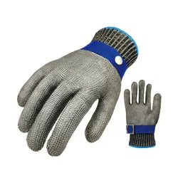 AS guantes de alambre de acero inoxidable anticorte pesca seguridad al aire libre resistente a cortes puñaladas malla metálica carnicero proteger guantes de carne