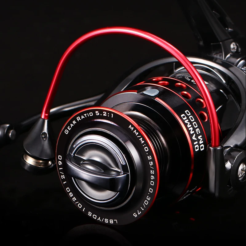 Carrete giratorio con línea, carrete ligero de aluminio CNC, 9 1BBs, rueda de agua salada, carretes de pesca de carpa, carrete de anclaje - imagen 5