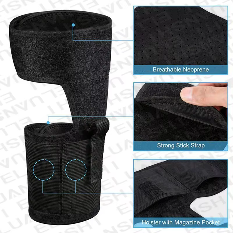 Funda para Revolver de pierna de tobillo oculta para Glock 17 19 22 23 Ruger Lcp Sig Pistol Color negro ELUANSHI - imagen 2