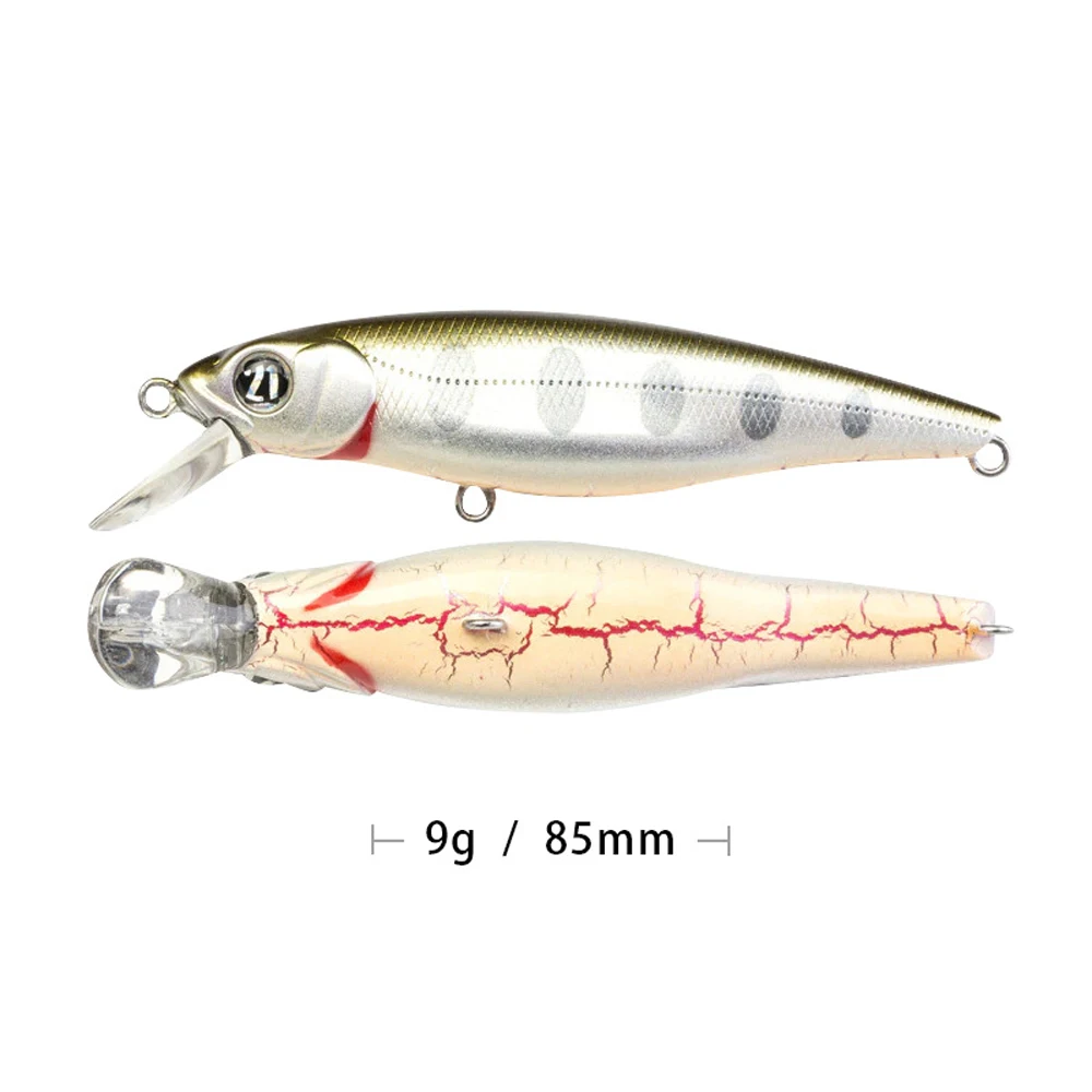 Señuelo de Pesca de calidad, cebo duro de plástico con ojos 3D, plantilla Artificial, Wobblers, Crankbait, 8,5 cm, 9,6g, 1 unidad - imagen 5