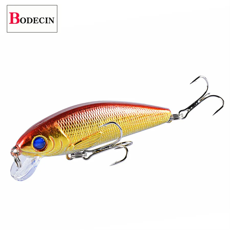 Minnow-señuelo de pesca Crankbait láser, aparejos con anzuelos triples, cebo Artificial duro, 7,2 cm, 8,7g, ojos 3D, Wobbler flotante para Lucio, 1 unidad - imagen 4