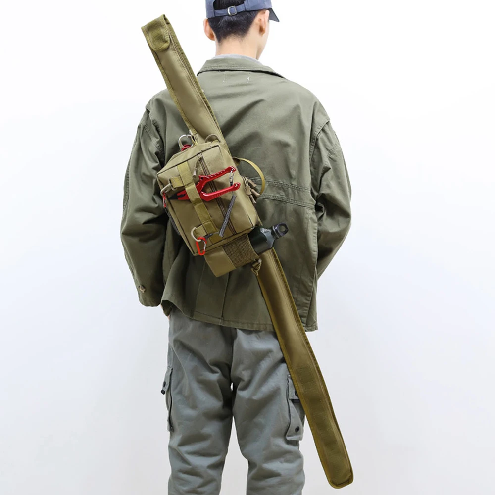 Riñonera de pesca impermeable ajustable, bolso de hombro al aire libre, gran capacidad, equipo de pesca internacional, carrete, organizador de cebo, X434G - imagen 2