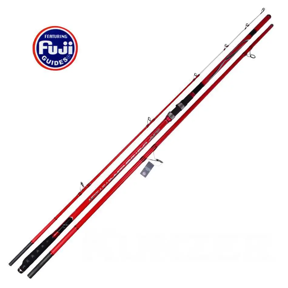 ZZ39 4,2 m KW o CR Fuji anillos carrete asiento SurfCasting Surf fundición varilla media punta sólida 2,0-22mm cebo 100-300g