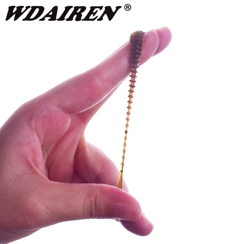 Señuelos de gusano Artificial para pesca, cebo suave de 48mm y 0,8g, Wobblers, olor a pescado, cebo Flexible de silicona, gusanos Swimbait, 10 unids/lote - imagen 4