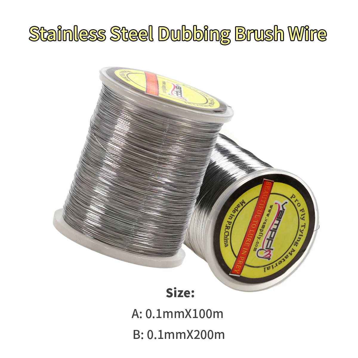 Wifreo Alambre de cepillo de doblaje, alambre inoxidable, cuerpo de atado de moscas ultrafino, hilo para atar moscas de Lucio - imagen 3