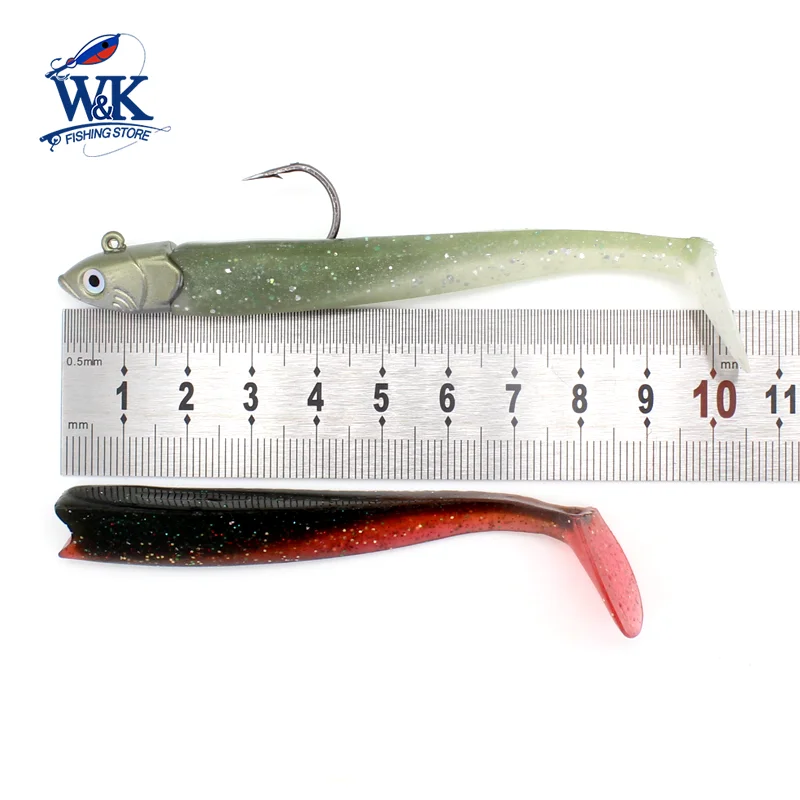Señuelo blando de 8cm para pesca, Anguila, sábalo, lubina, 5 piezas/pk, PVC - imagen 4