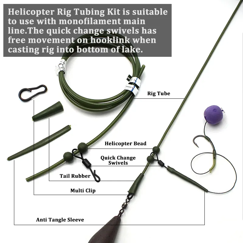 Kit Terminal Carpa – Chod, Helicóptero y Clips Giratorios - imagen 2