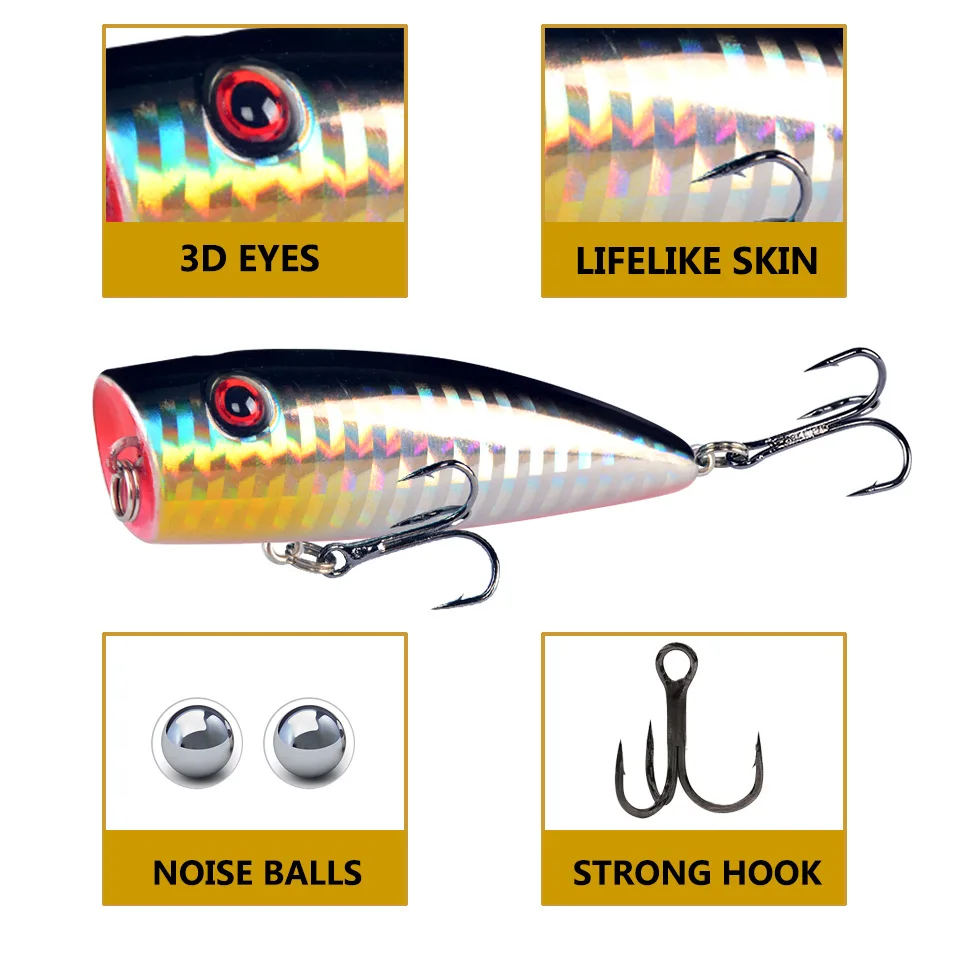 Señuelos de Pesca artificiales de 1 piezas, 9g, 6,5 cm, Wobblers, aparejos de pesca, accesorios de pesca de carpa, herramientas para trucha y lubina - imagen 3