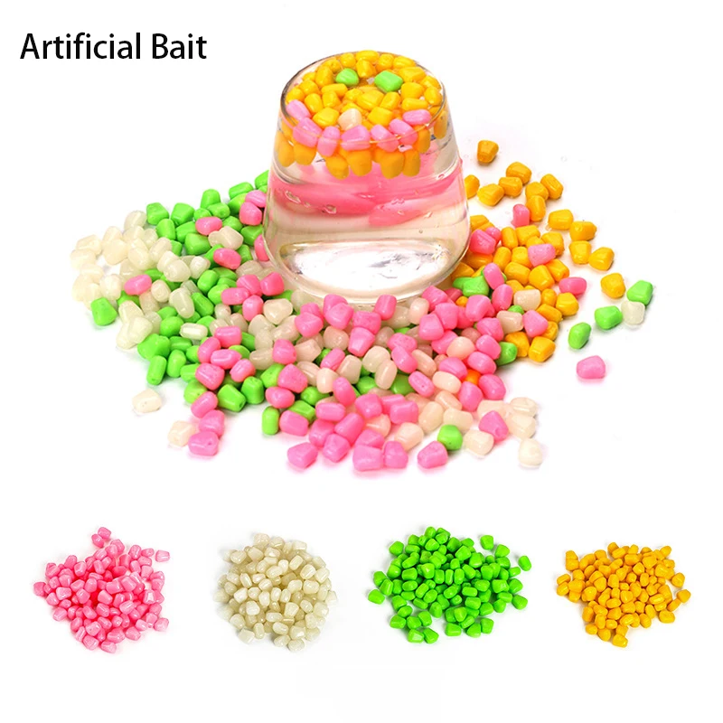 Cebo blando de silicona con olor a maíz, aparejos de Pesca de carpa, Señuelos de Pesca de carpa de maíz de agua flotante, cebo Artificial de plástico, 1000 piezas - imagen 2