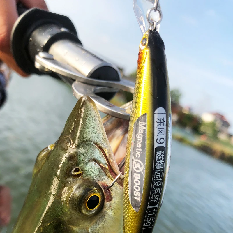 Lurefans DongFeng75/9 señuelo de pesca de pececillo que se hunde, 9,5g/11,5g, tiro largo, aumento magnético, Isca Artificial, Wobbler, cebo duro falso
