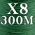 X8 Green 300M