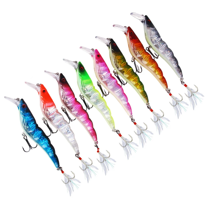 Señuelo de pesca de gambas de ataque completo, 13,6g/9,5 cm, hundimiento de plástico Artificial, perca de camarones, Swimbait, cebo hart, Wobblers, aparejos de Leurre - imagen 2