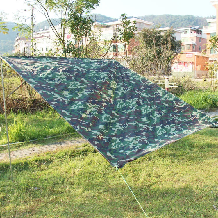 Toldo de camuflaje para deportes al aire libre, lona para acampar, senderismo, pesca, plegable, impermeable, refugio portátil duradero, sombrilla, cubierta de tienda - imagen 4