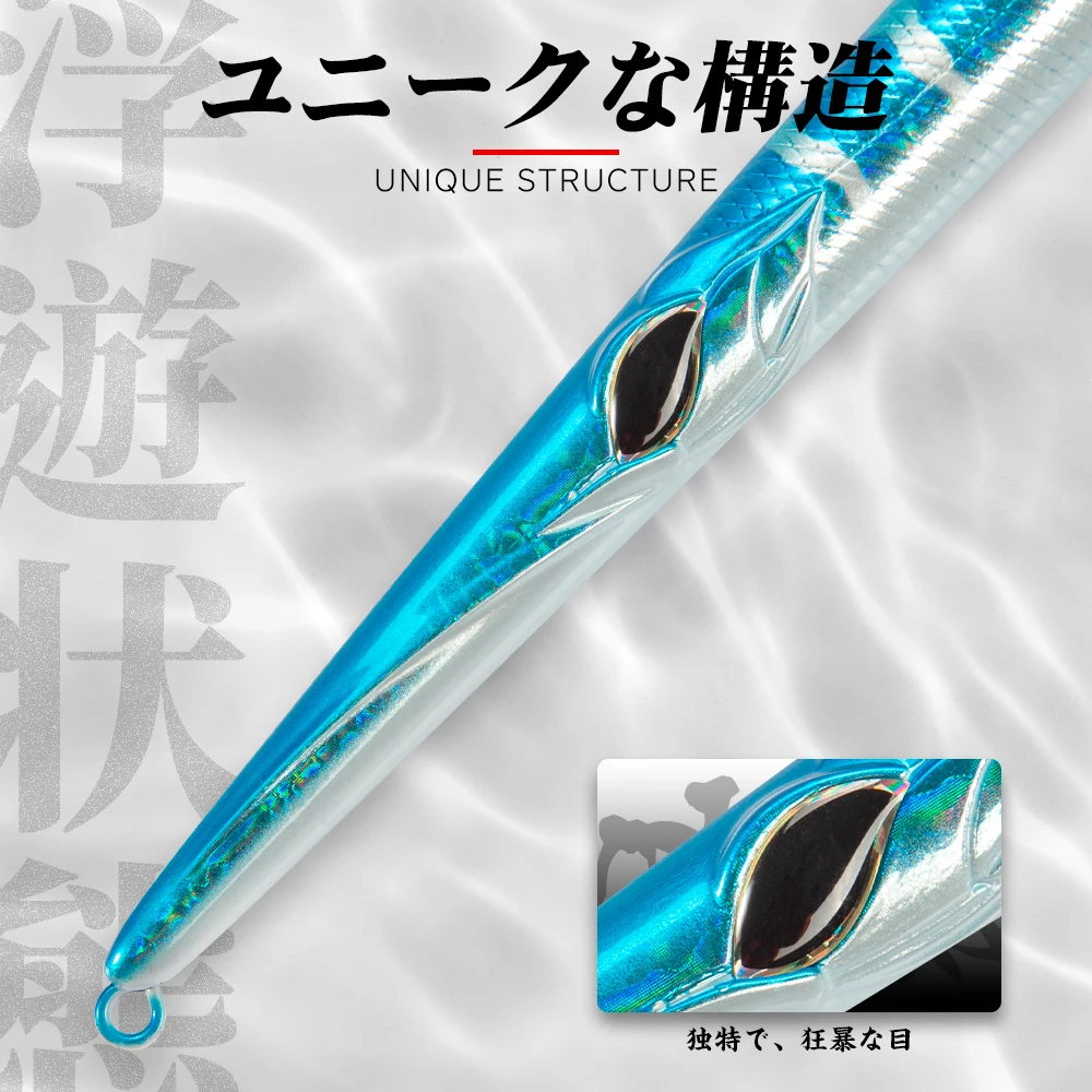 Hunthouse-señuelo con forma de pez con aguja, 18g/24g/31g/36g, cebo tipo lápiz flotante que se hunde, aparejos adhesivos de fundición larga para Lucio LW118 - imagen 4