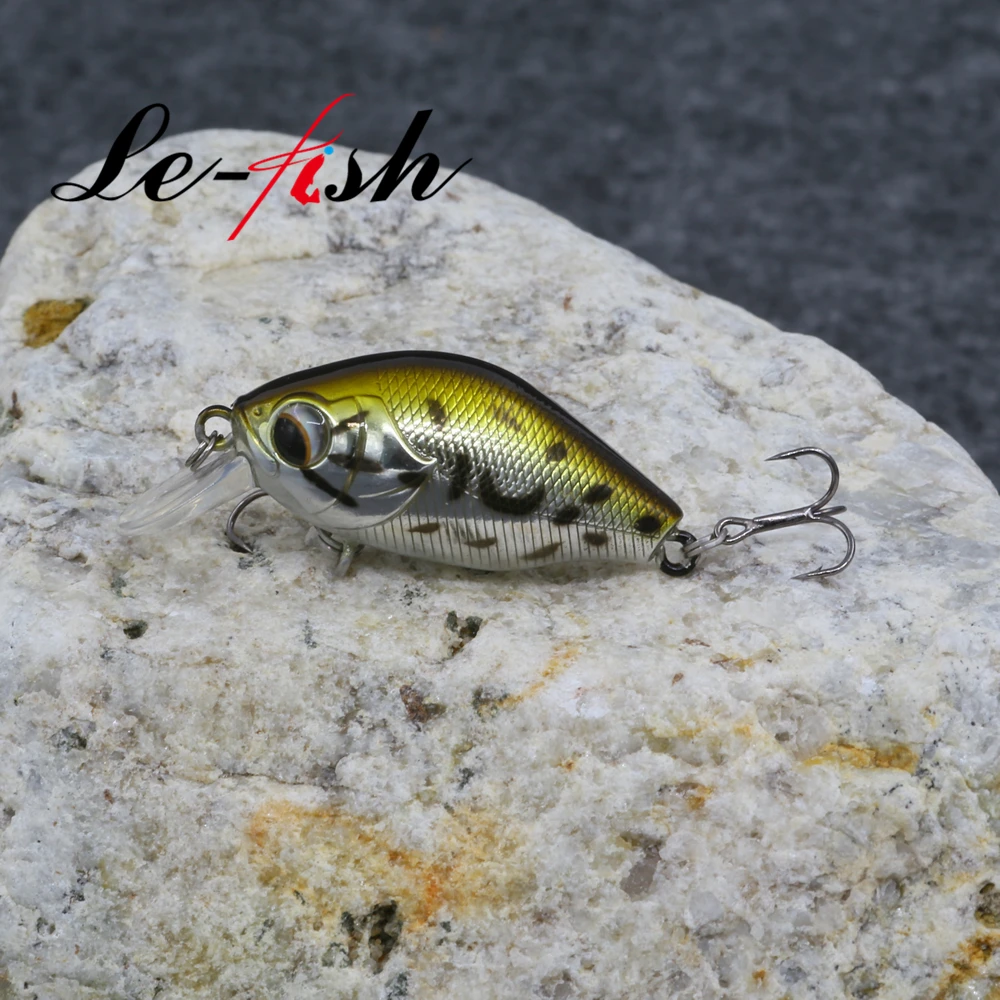 Le Fish-señuelo de Pesca de pececillos, anzuelos triples de calidad, 50mm, 6,9g, flotante