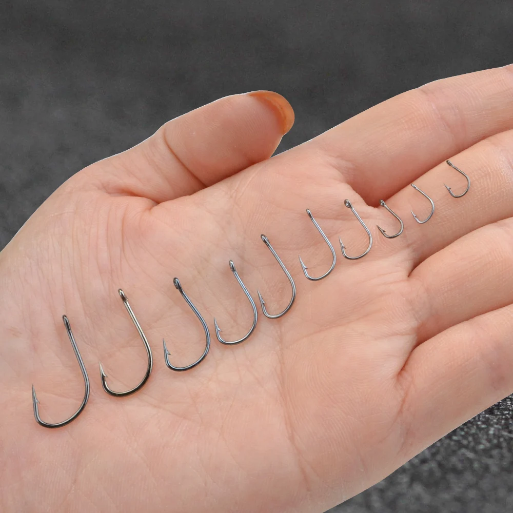 FTK-anzuelos de pesca de carpa con púas de acero inoxidable de alto carbono, paquete químicamente afilado, aparejos de pesca, 3-12 # - imagen 5