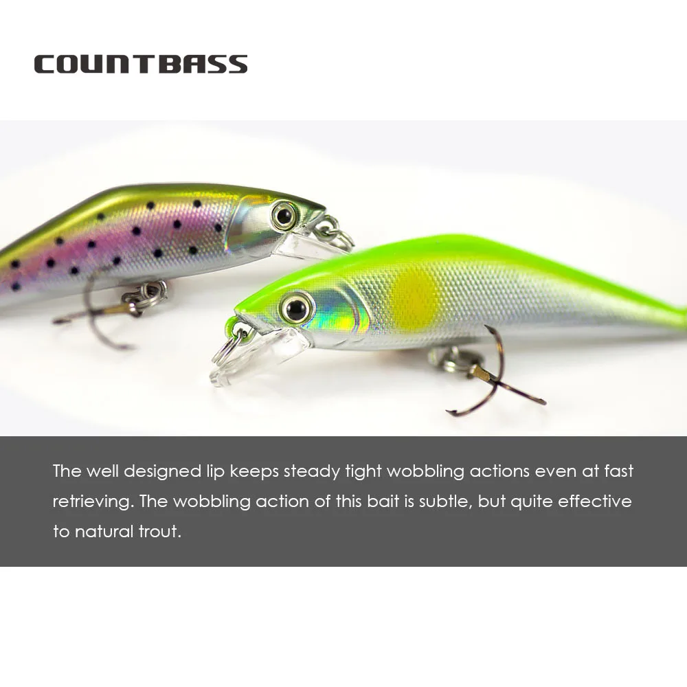 COUNTBASS-señuelo de pesca de 50mm, 3,6g, anzuelos VMC, para buceo, profundidad de 0,4-0,8 m, cebos duros Wobblers - imagen 3