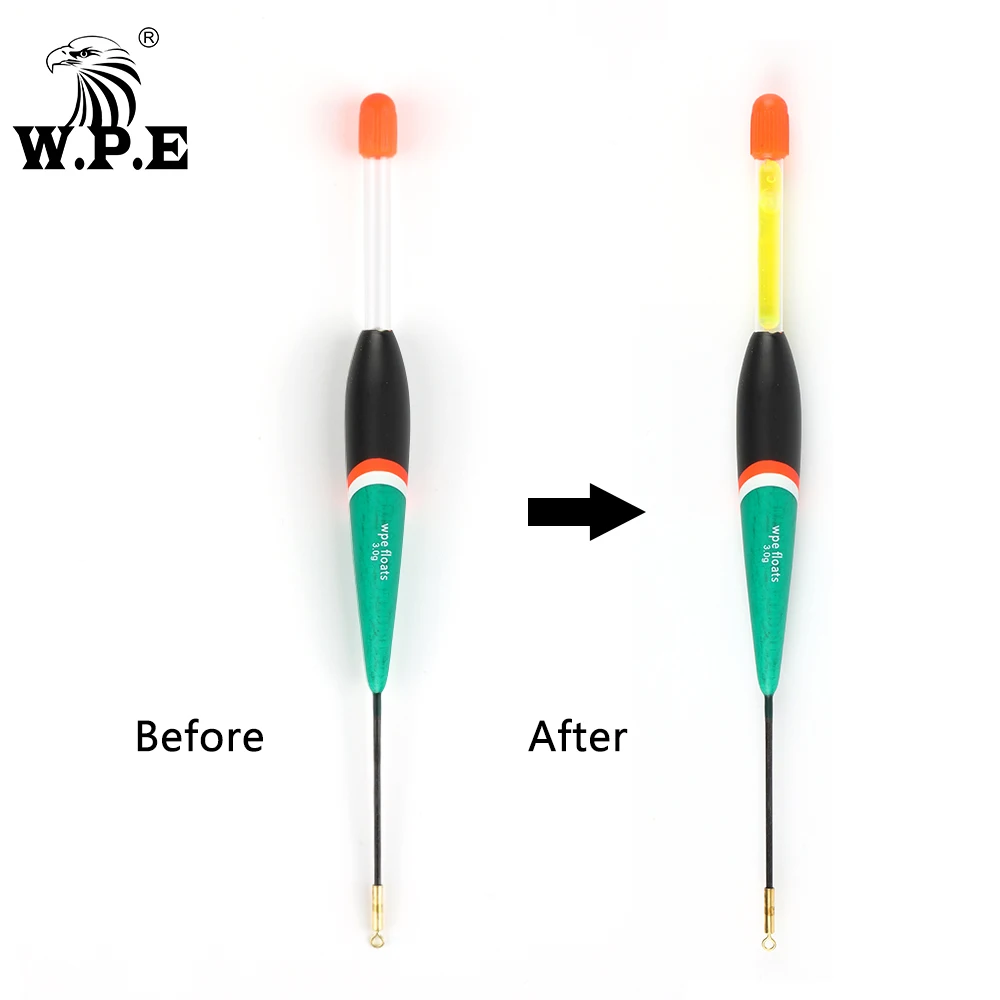 W.P.E Fishng Float 3 unids/paquete 3g/3,5g/4g/7g bargupinsky Fir Float 18-21cm Carp Fishing boya Vertical, suministros de pesca